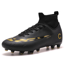 Load image into Gallery viewer, White Golden Men Football Boots High

