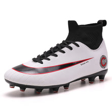 Load image into Gallery viewer, White Golden Men Football Boots High

